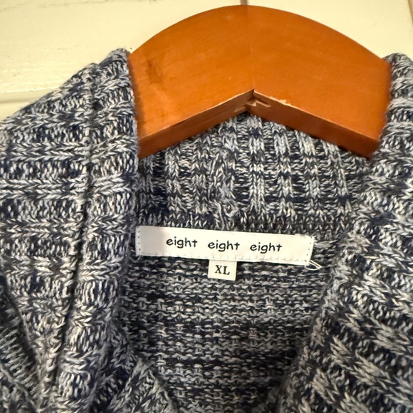 Eight Eight Eight Blue Cowl Neck Sweater Size XL - Picture 4 of 8